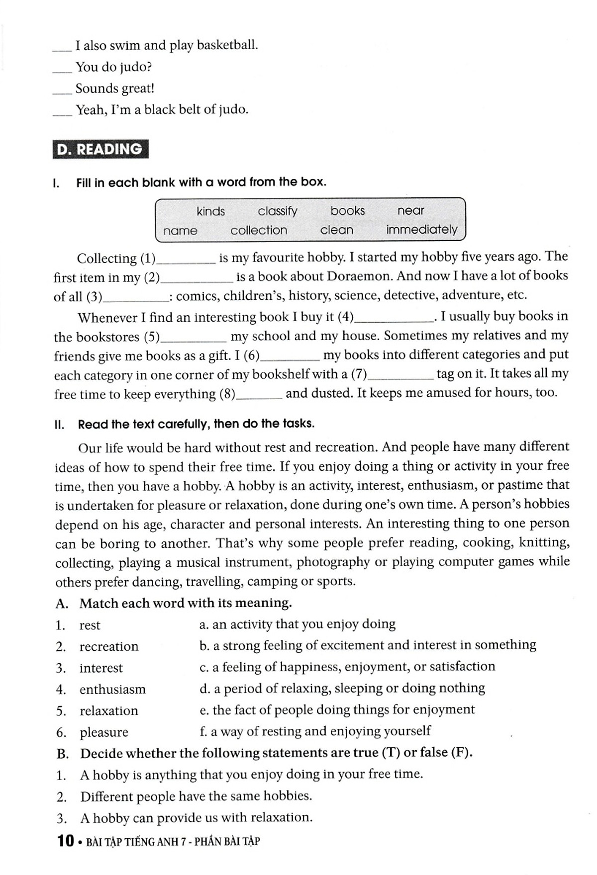 bài tập tiếng anh 7 - có đáp án (dùng kèm sgk tiếng anh 7 global success) - Ảnh 10