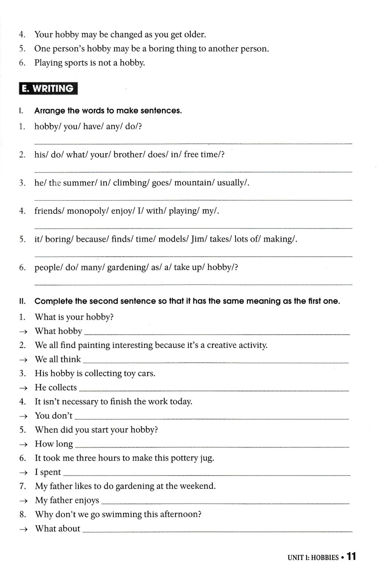 bài tập tiếng anh 7 - có đáp án (dùng kèm sgk tiếng anh 7 global success) - Ảnh 11