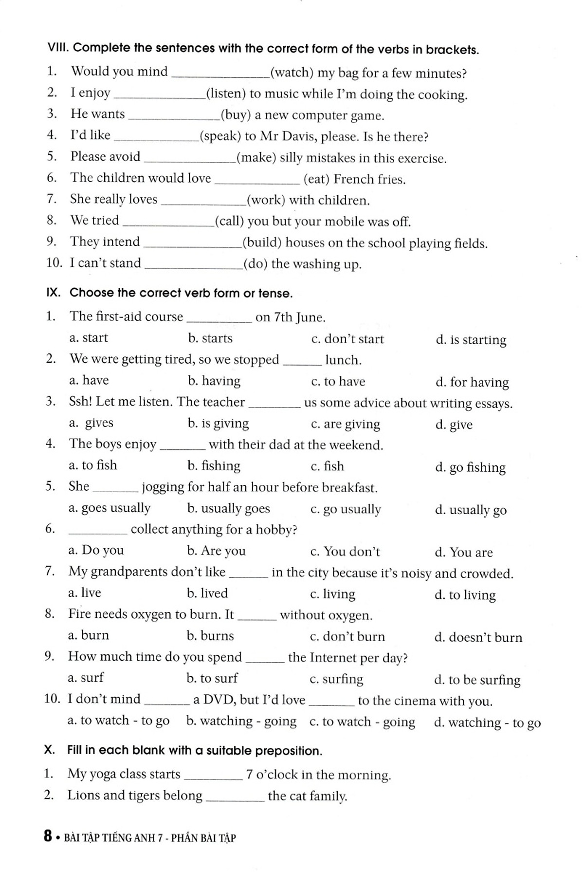 bài tập tiếng anh 7 - có đáp án (dùng kèm sgk tiếng anh 7 global success) - Ảnh 8