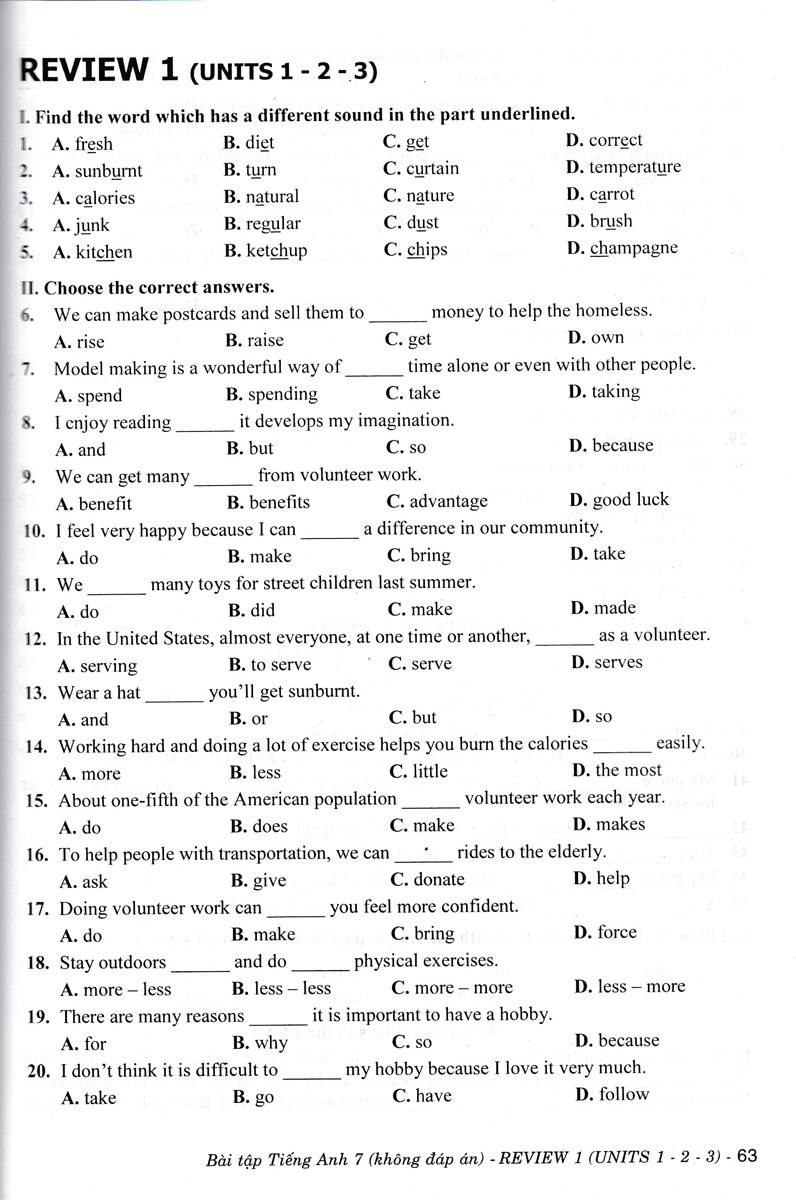bài tập tiếng anh 7 (kết nối) (không đáp án) - Ảnh 9