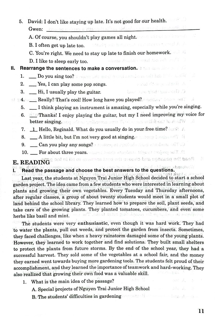 Bài Tập Tiếng Anh 8 (Friends Plus) - Ảnh 10