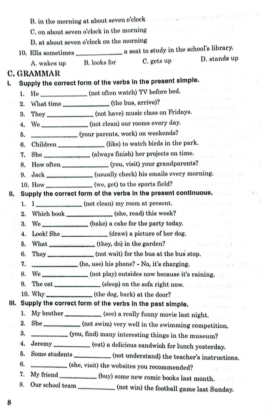 Bài Tập Tiếng Anh 8 (Friends Plus) - Ảnh 7