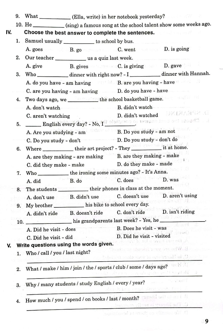 Bài Tập Tiếng Anh 8 (Friends Plus) - Ảnh 8