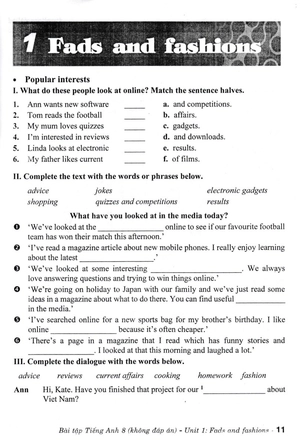 bài tập tiếng anh 8 - không đáp án (biên soạn theo chương trình giáo dục phổ thông mới) - Ảnh 11