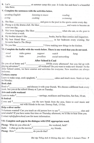 bài tập tiếng anh 8 - không đáp án (biên soạn theo chương trình sgk kết nối tri thức với cuộc sống) - Ảnh 7