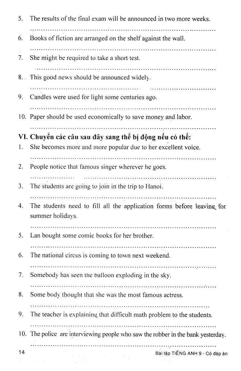 bài tập tiếng anh 9 (có đáp án) - Ảnh 15