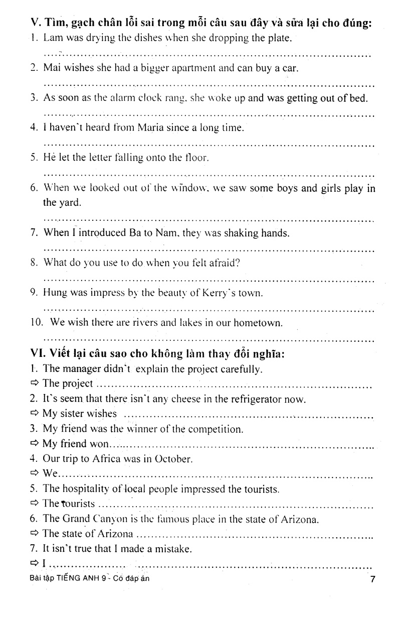 bài tập tiếng anh 9 (có đáp án) - Ảnh 8