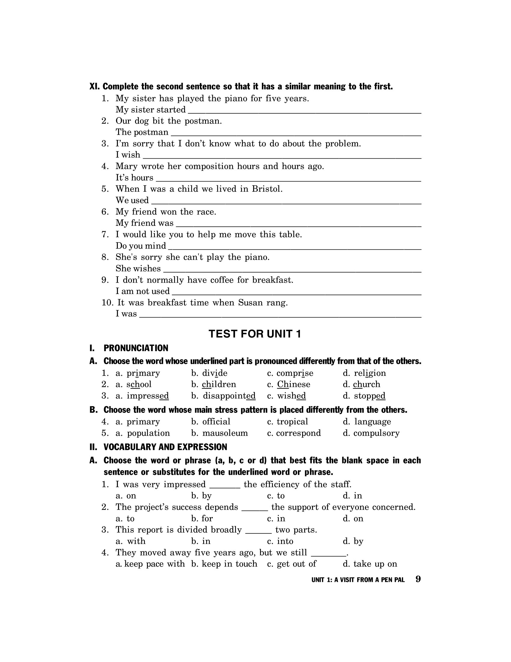 bài tập tiếng anh 9 - không đáp án (2020) - Ảnh 10