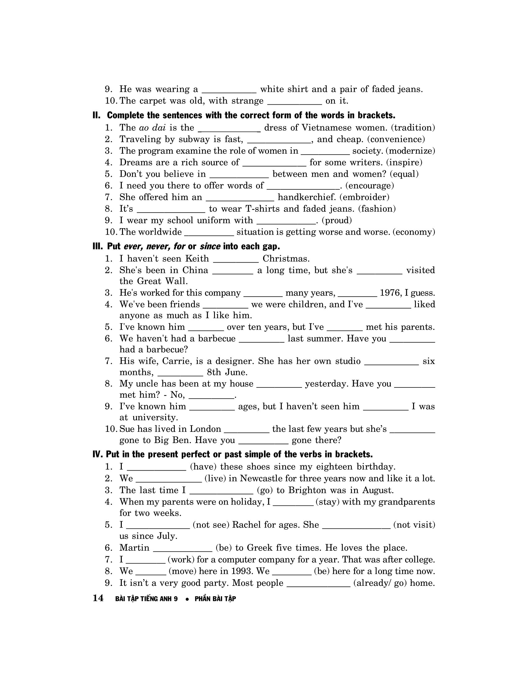 bài tập tiếng anh 9 - không đáp án (2020) - Ảnh 15