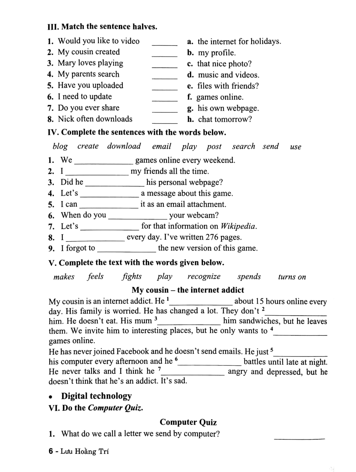 bài tập tiếng anh 9 (không đáp án) (biên soạn theo chương trình gdpt mới - dùng kèm sgk chân trời sáng tạo) - Ảnh 6