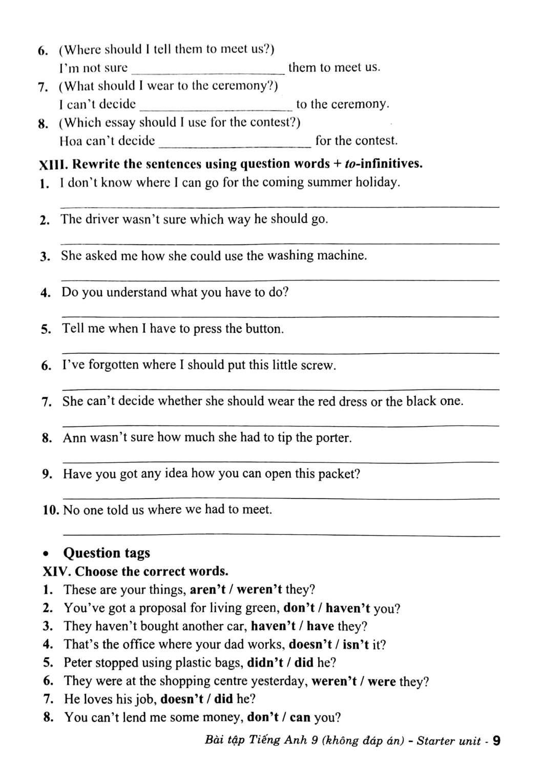bài tập tiếng anh 9 (không đáp án) (biên soạn theo chương trình gdpt mới - dùng kèm sgk chân trời sáng tạo) - Ảnh 9