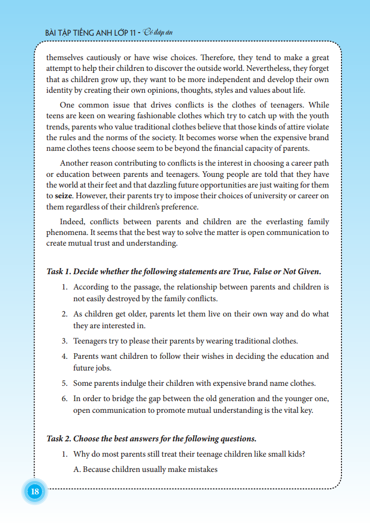bài tập tiếng anh lớp 11 - có đáp án - Ảnh 18