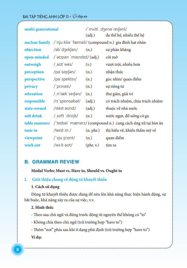 bài tập tiếng anh lớp 11 - có đáp án - Ảnh 8