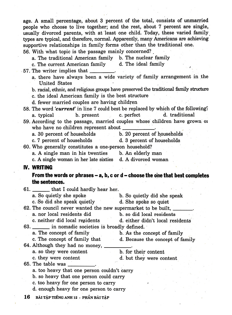 bài tập tiếng anh lớp 12 - không đáp án - Ảnh 14