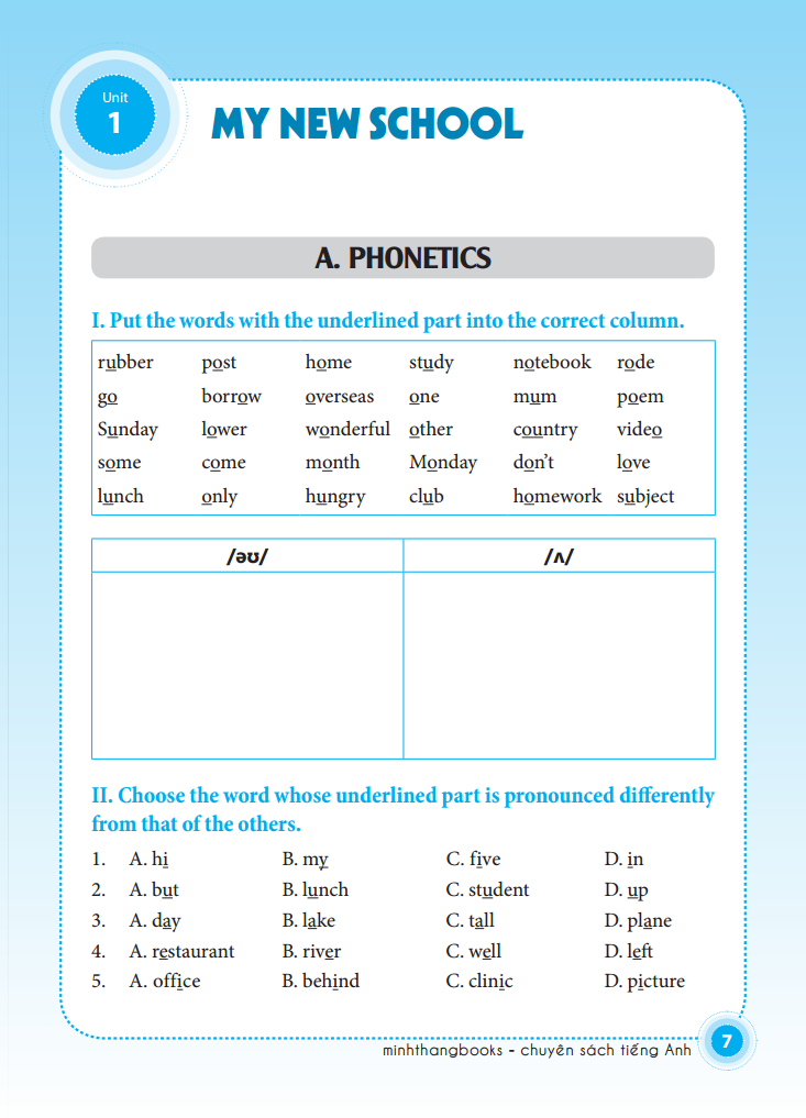 bài tập tiếng anh lớp 6 (không đáp án) (sách màu) - Ảnh 5