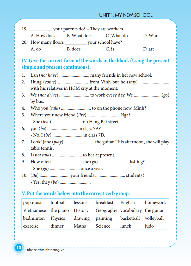 bài tập tiếng anh lớp 6 (không đáp án) (sách màu) - Ảnh 8