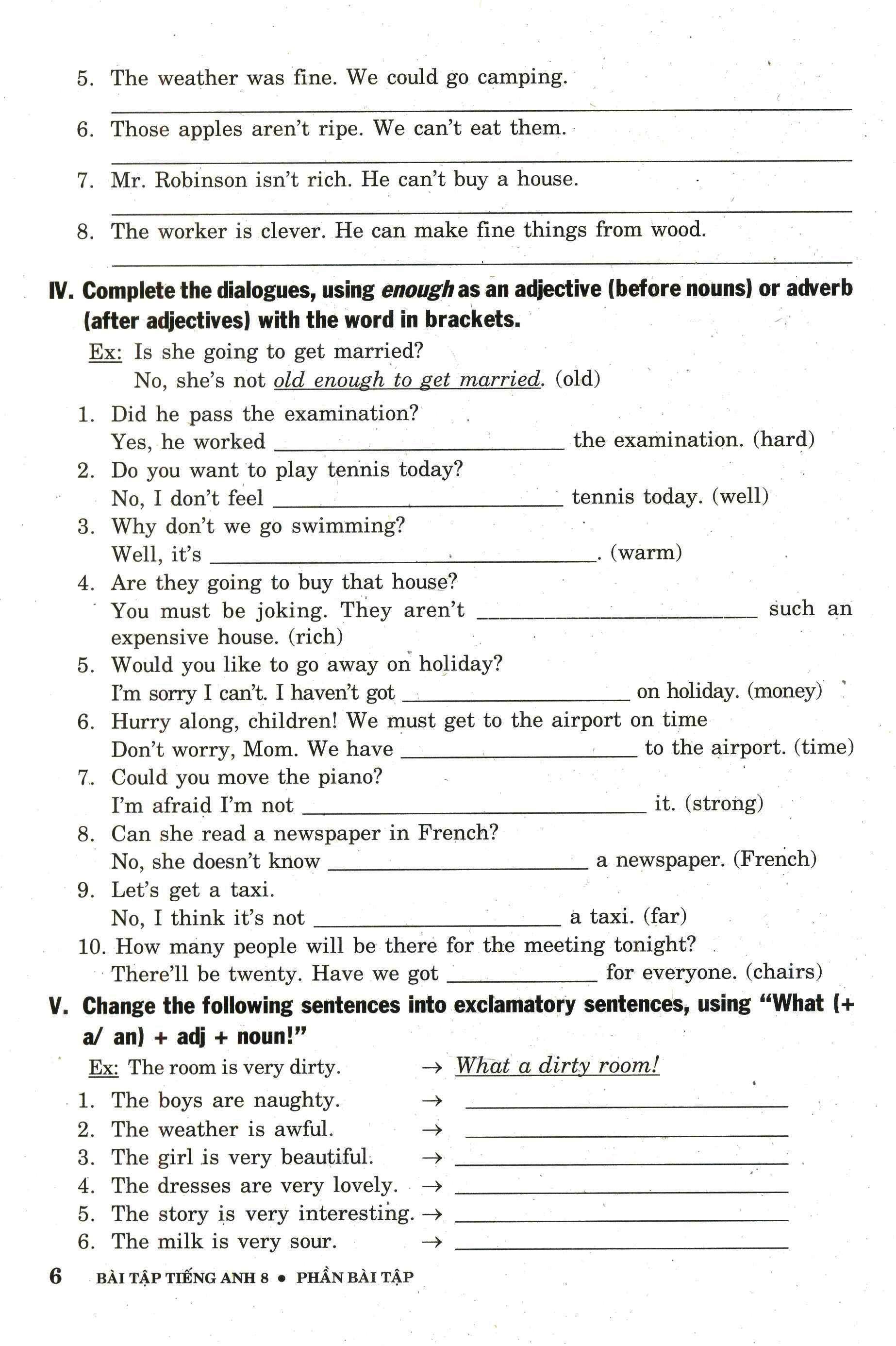 bài tập tiếng anh lớp 8 - không đáp án (2020) - Ảnh 5