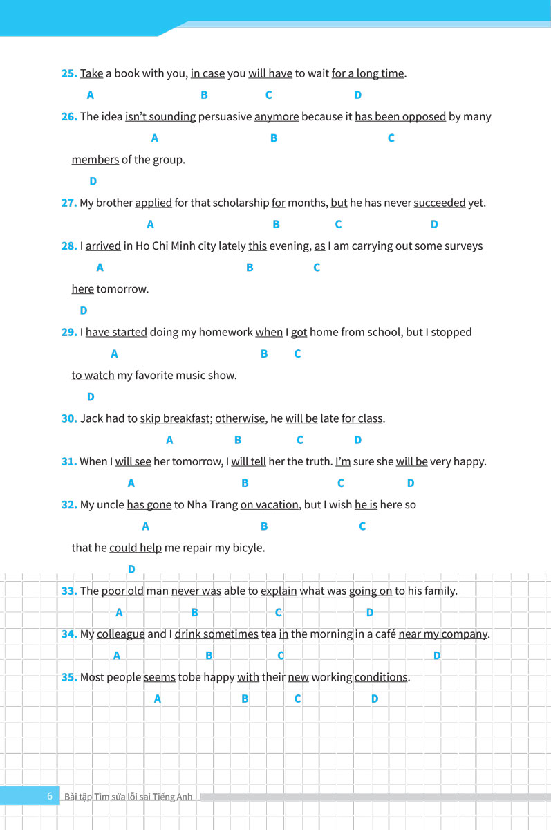 bài tập tìm sửa lỗi sai tiếng anh (ôn thi vào lớp 10 và 10 chuyên) - Ảnh 8