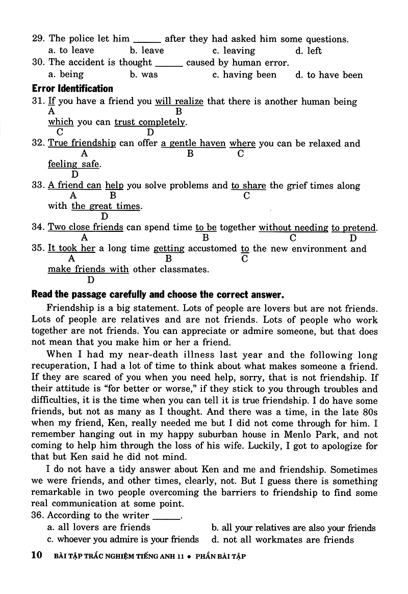 bài tập trắc nghiệm tiếng anh 11 (không đáp án) (tái bản 2018) - Ảnh 10