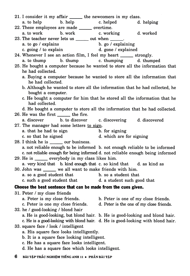 bài tập trắc nghiệm tiếng anh 11 (không đáp án) (tái bản 2018) - Ảnh 6