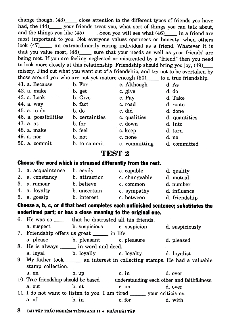 bài tập trắc nghiệm tiếng anh 11 (không đáp án) (tái bản 2018) - Ảnh 8