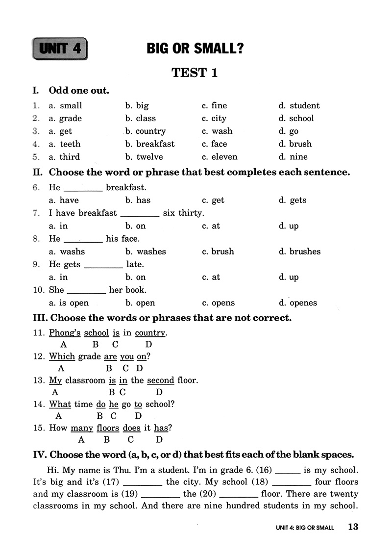 Bài Tập Trắc Nghiệm Tiếng Anh 6 (Không Đáp Án) (Tái Bản 2018) - Ảnh 11
