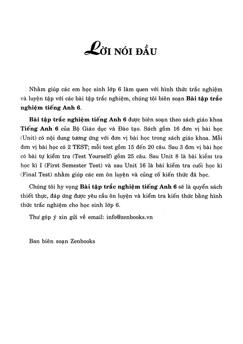 Bài Tập Trắc Nghiệm Tiếng Anh 6 (Không Đáp Án) (Tái Bản 2018) - Ảnh 3