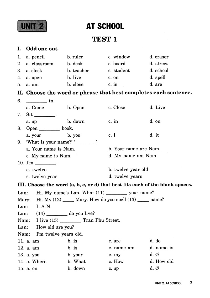 Bài Tập Trắc Nghiệm Tiếng Anh 6 (Không Đáp Án) (Tái Bản 2018) - Ảnh 7