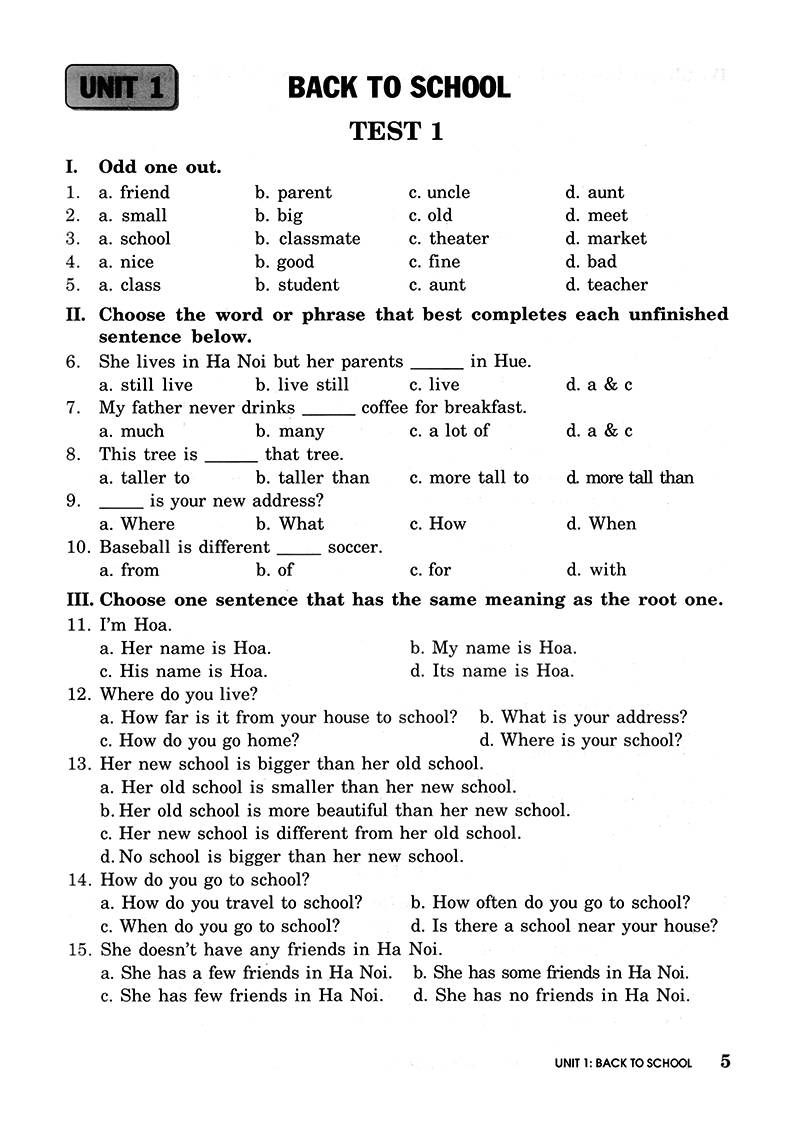 bài tập trắc nghiệm tiếng anh 7 (không đáp án) (tái bản 2018) - Ảnh 5