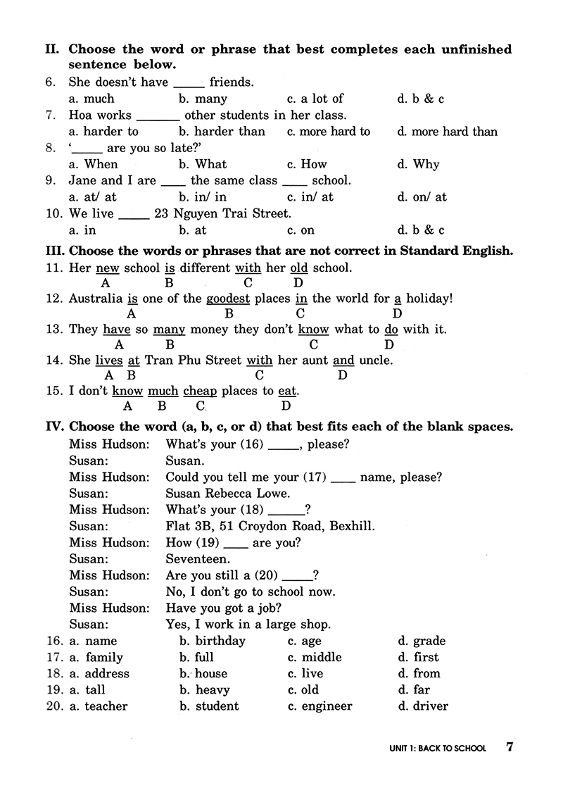 bài tập trắc nghiệm tiếng anh 7 (không đáp án) (tái bản 2018) - Ảnh 7