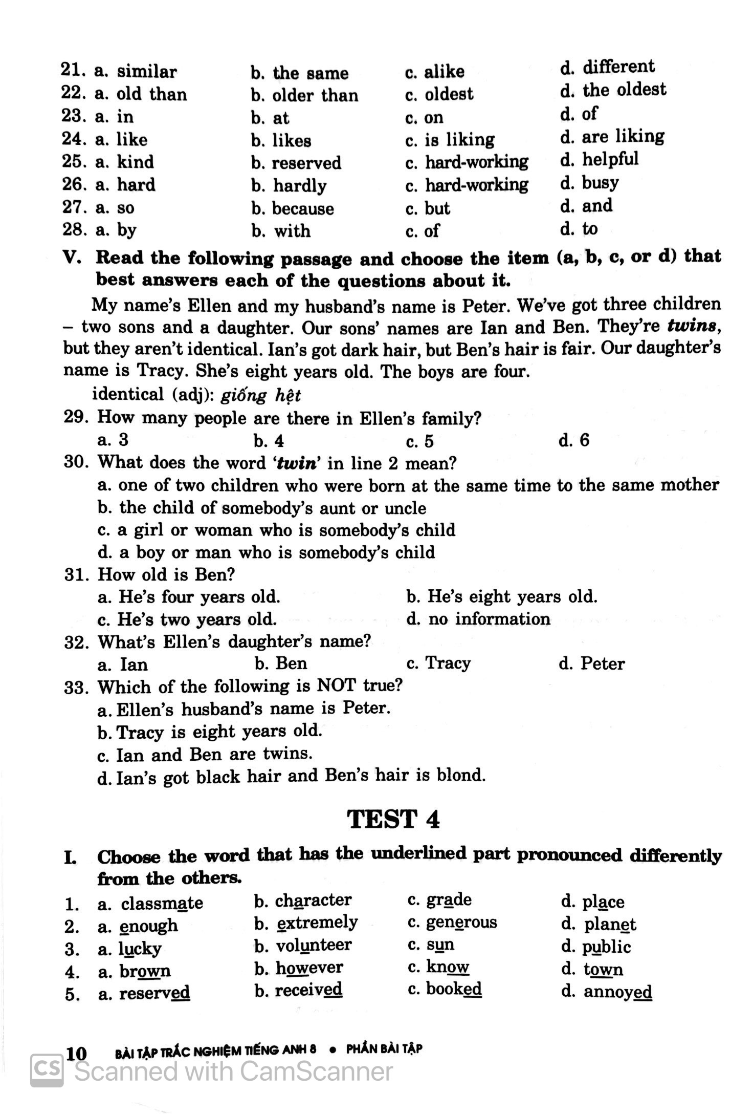 bài tập trắc nghiệm tiếng anh 8 (có đáp án) (2022) - Ảnh 9