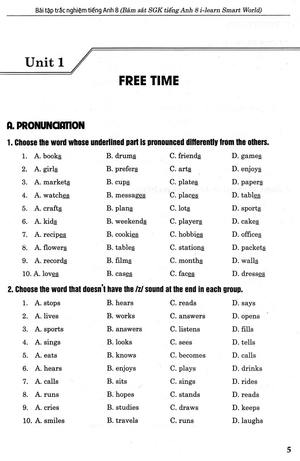 bài tập trắc nghiệm tiếng anh 8 - có đáp án (bám sát sgk cánh diều - i-learn smart world) - Ảnh 5