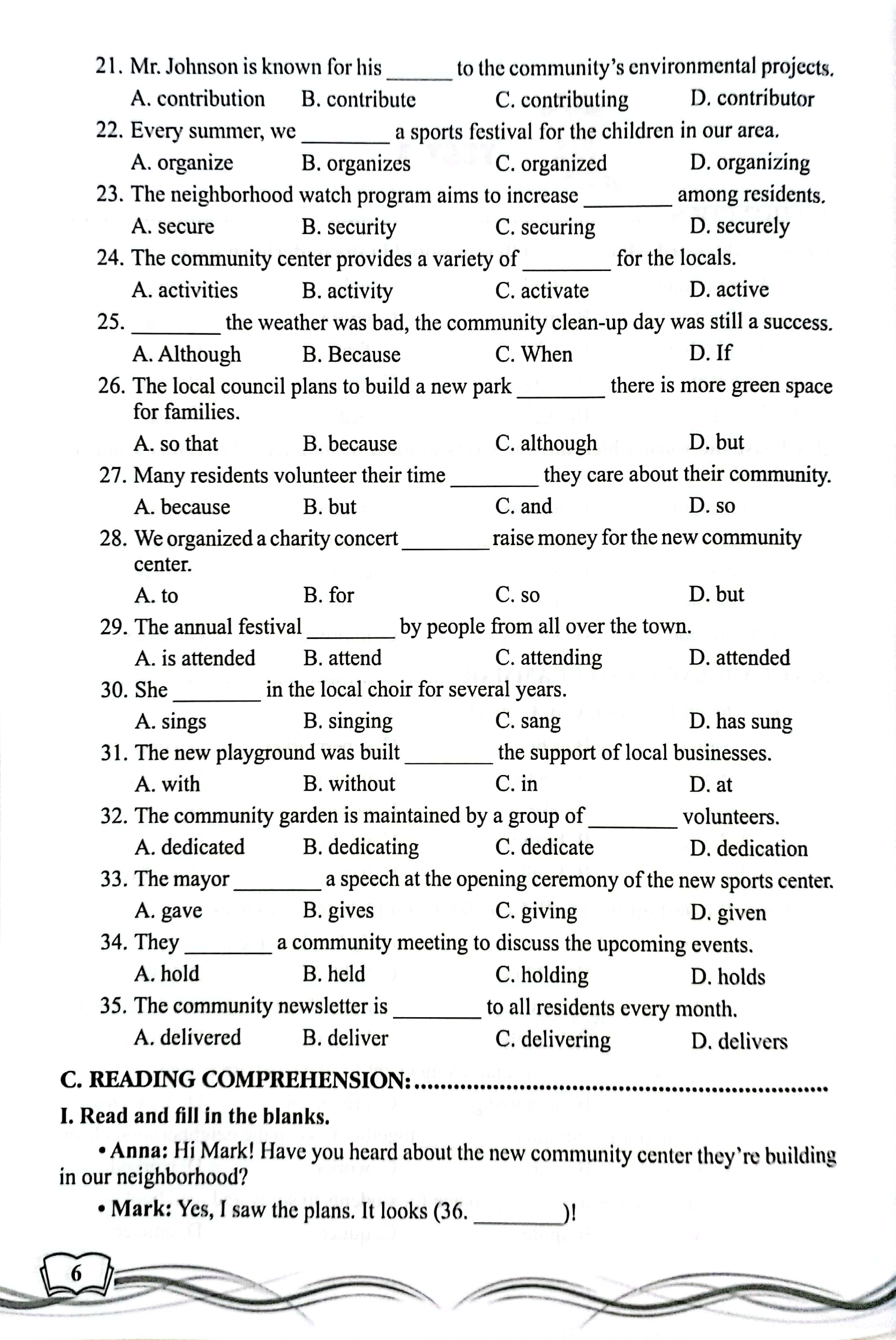 bài tập trắc nghiệm tiếng anh 9 (có đáp án) - Ảnh 6