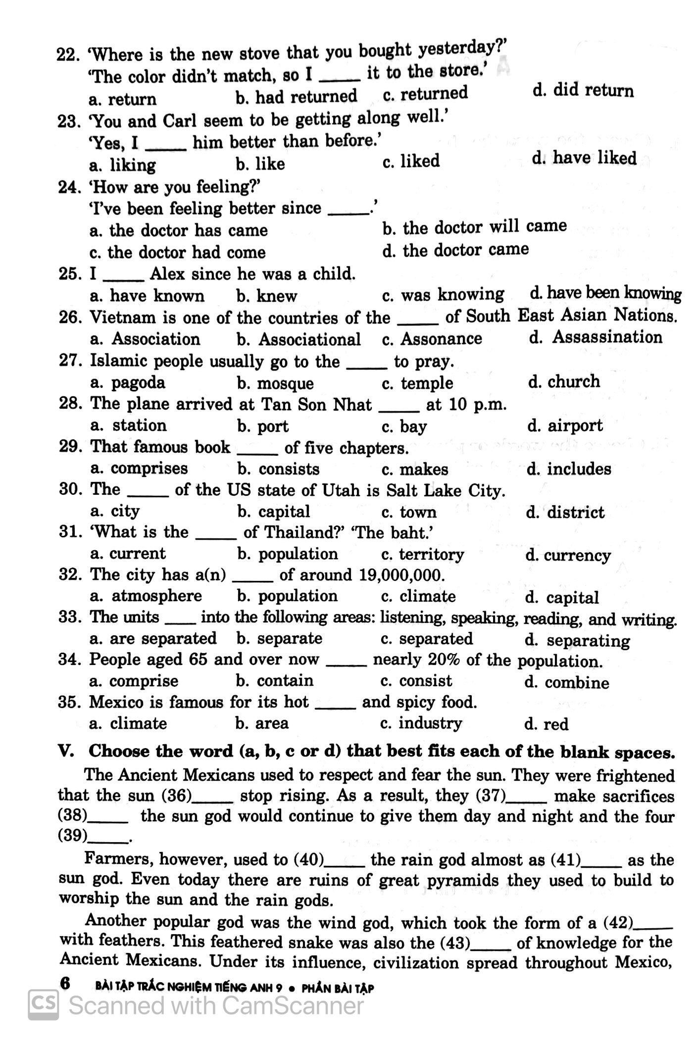 bài tập trắc nghiệm tiếng anh 9 (không đáp án) (tái bản 2018) - Ảnh 6