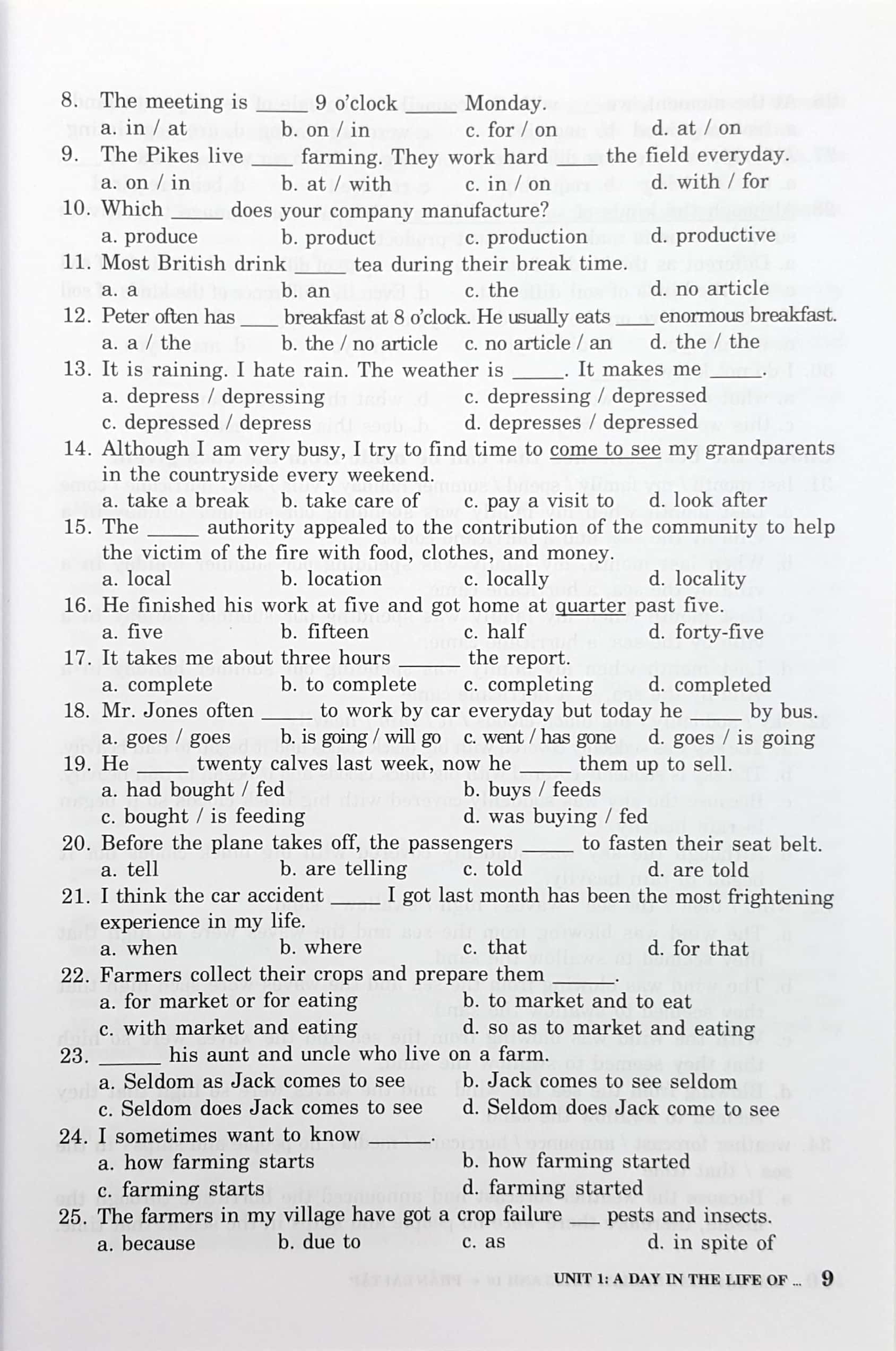 bài tập trắc nghiệm tiếng anh - lớp 10 (không đáp án) - Ảnh 7