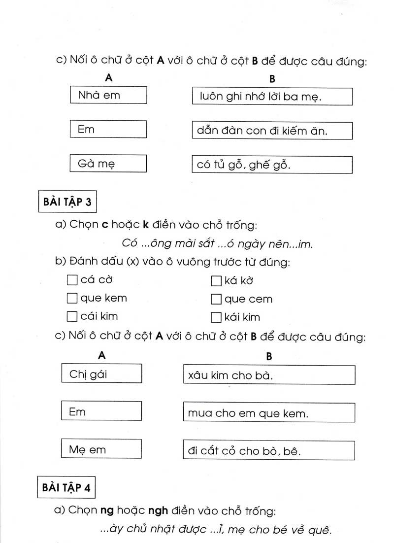 bài tập trắc nghiệm tiếng việt 1 (theo chương trình tiểu học mới định hướng phát triển năng lực) - tái bản - Ảnh 5