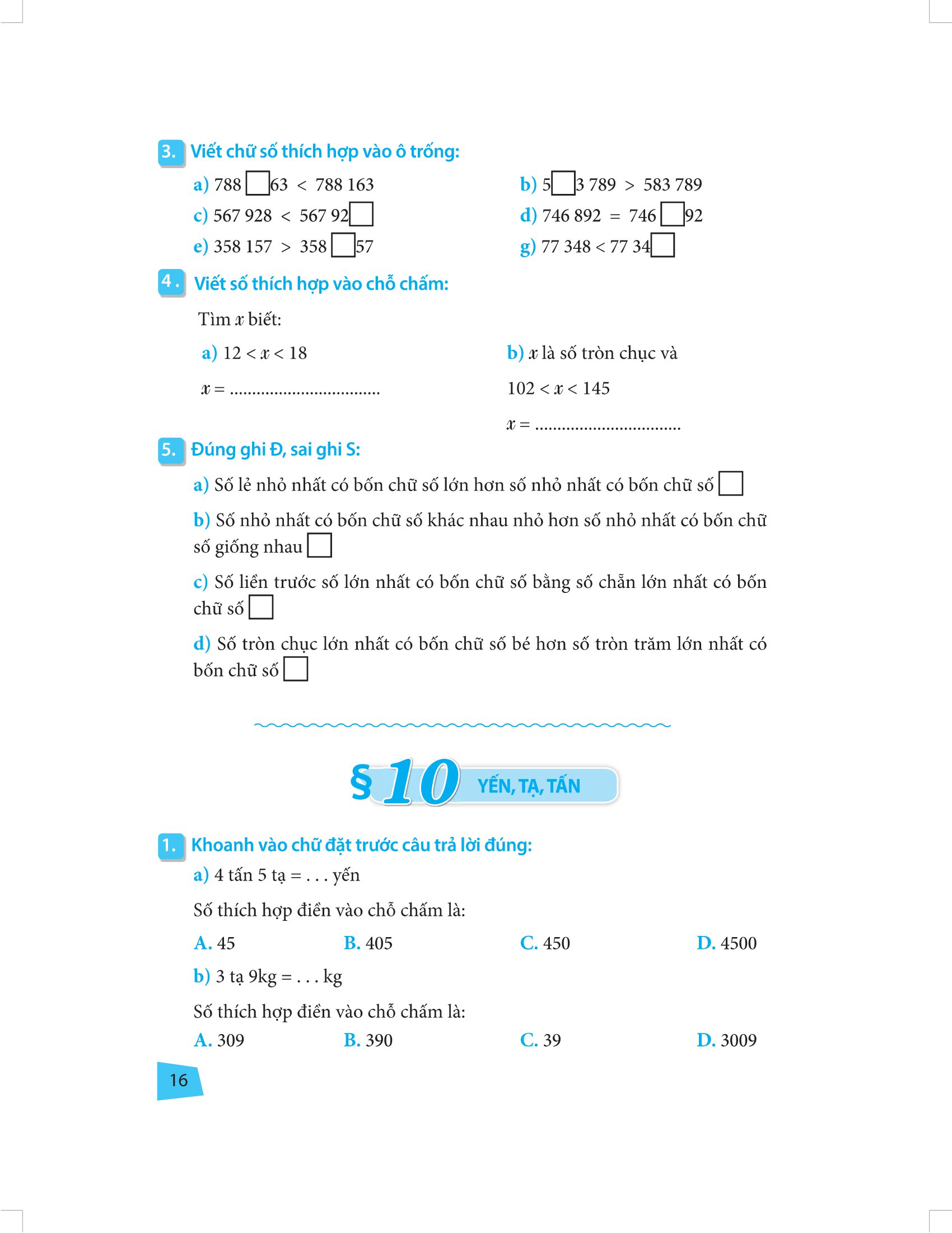 bài tập trắc nghiệm và đề tự kiểm tra toán 4 - Ảnh 15