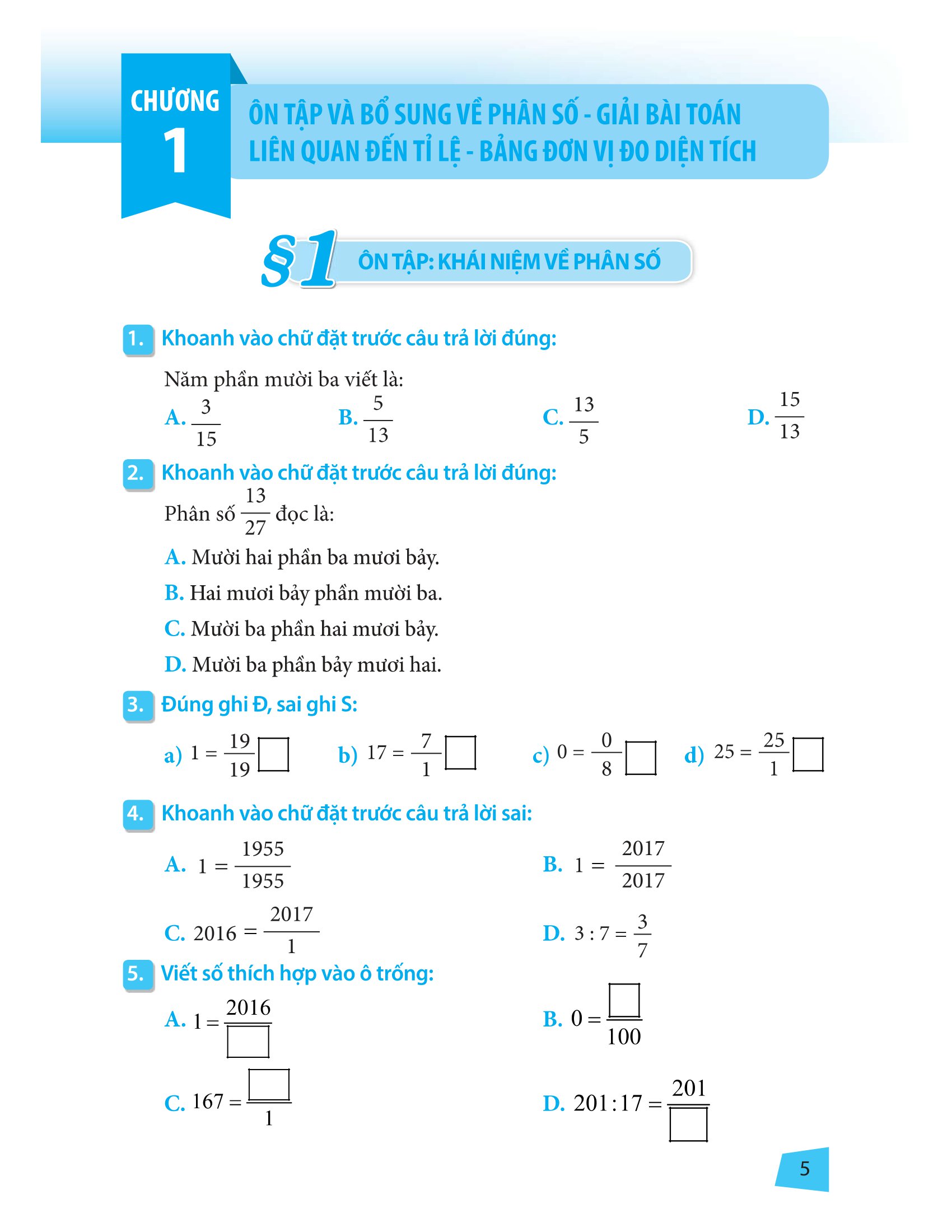 bài tập trắc nghiệm và đề tự kiểm tra toán 5 - Ảnh 6