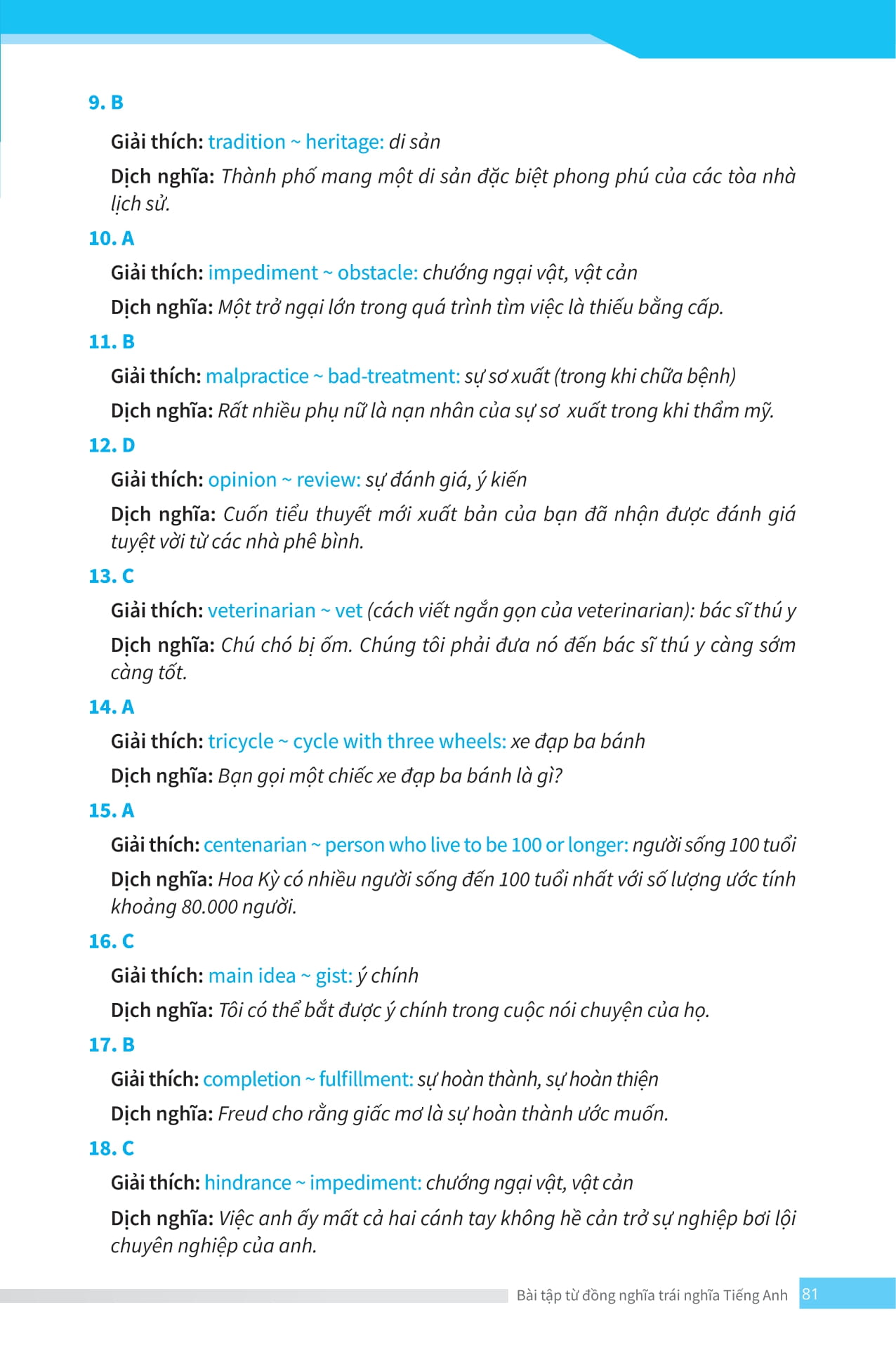 bài tập từ đồng nghĩa, trái nghĩa tiếng anh (ôn thi vào lớp 10 và 10 chuyên) - Ảnh 16