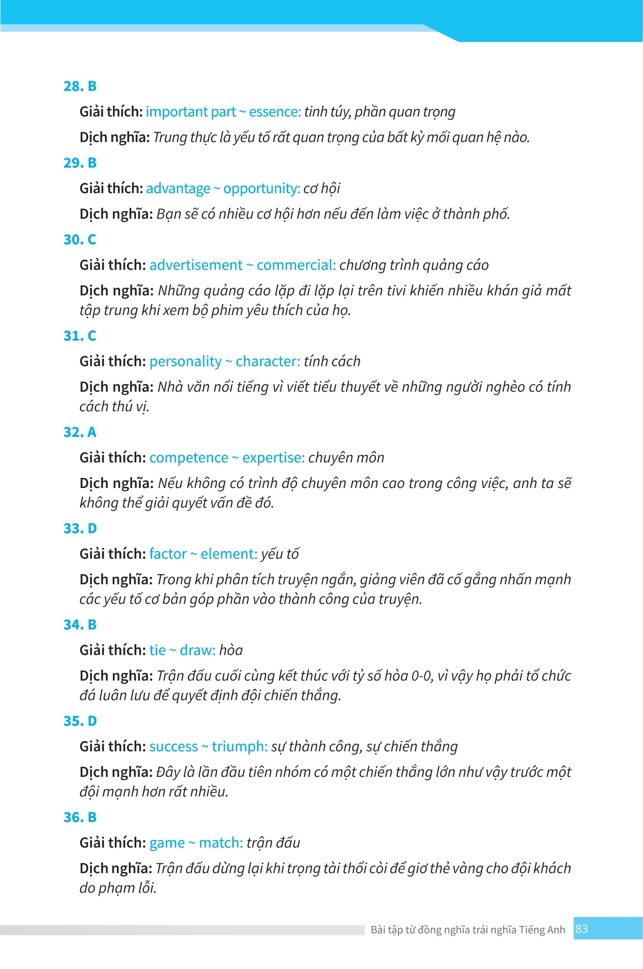 bài tập từ đồng nghĩa, trái nghĩa tiếng anh (ôn thi vào lớp 10 và 10 chuyên) - Ảnh 18