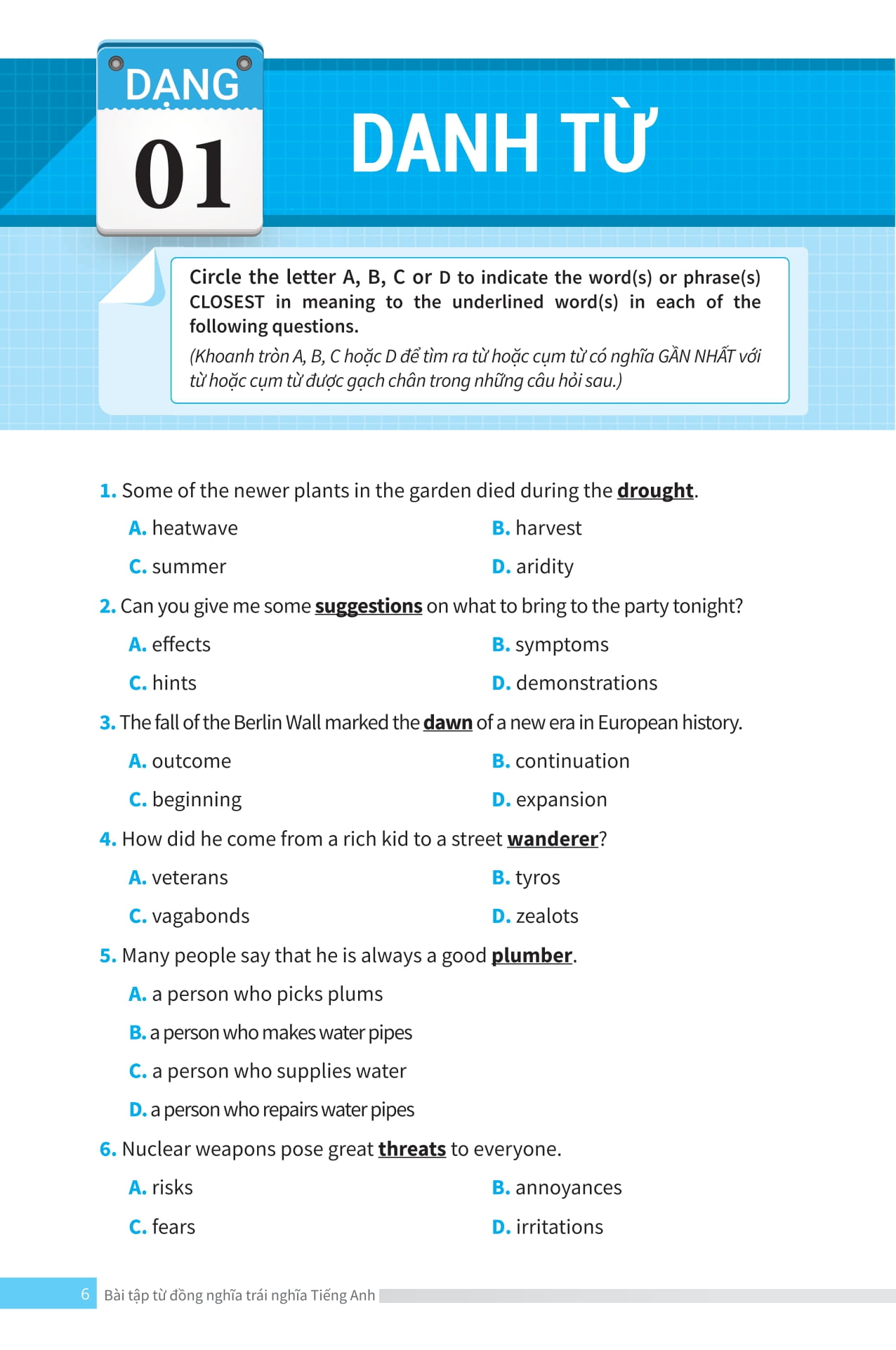bài tập từ đồng nghĩa, trái nghĩa tiếng anh (ôn thi vào lớp 10 và 10 chuyên) - Ảnh 8