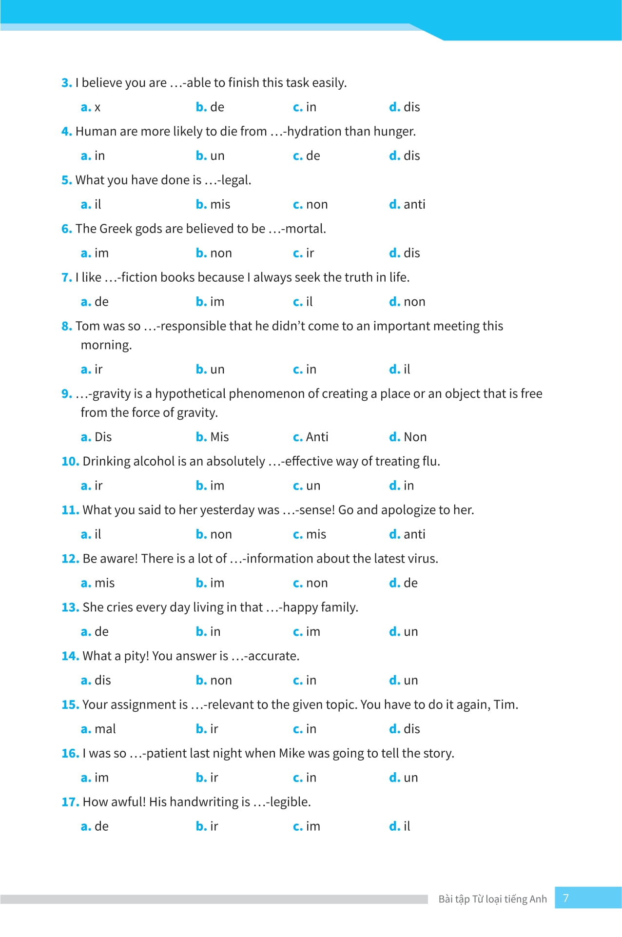 bài tập từ loại tiếng anh - ôn thi vào lớp 10 và 10 chuyên - Ảnh 8