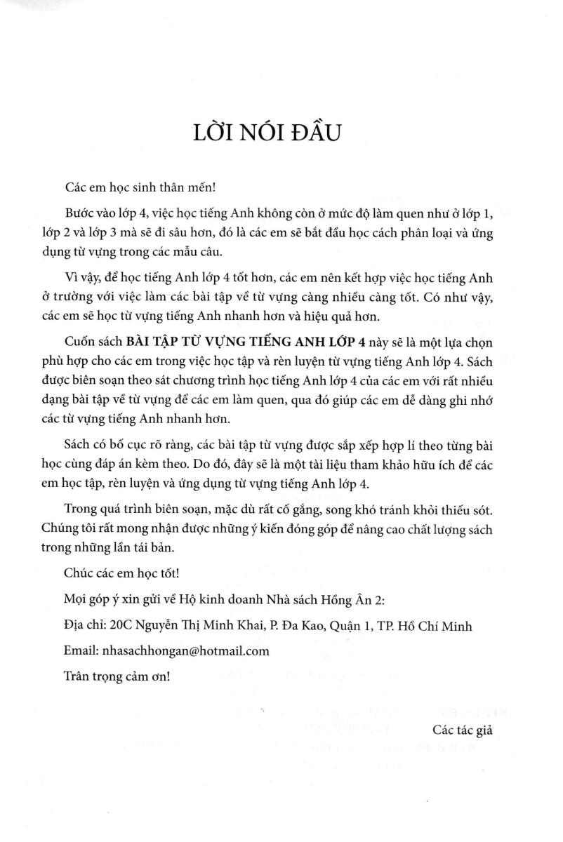 bài tập từ vựng tiếng anh lớp 4 (biên soạn theo chương trình giáo dục phổ thông mới) - Ảnh 3