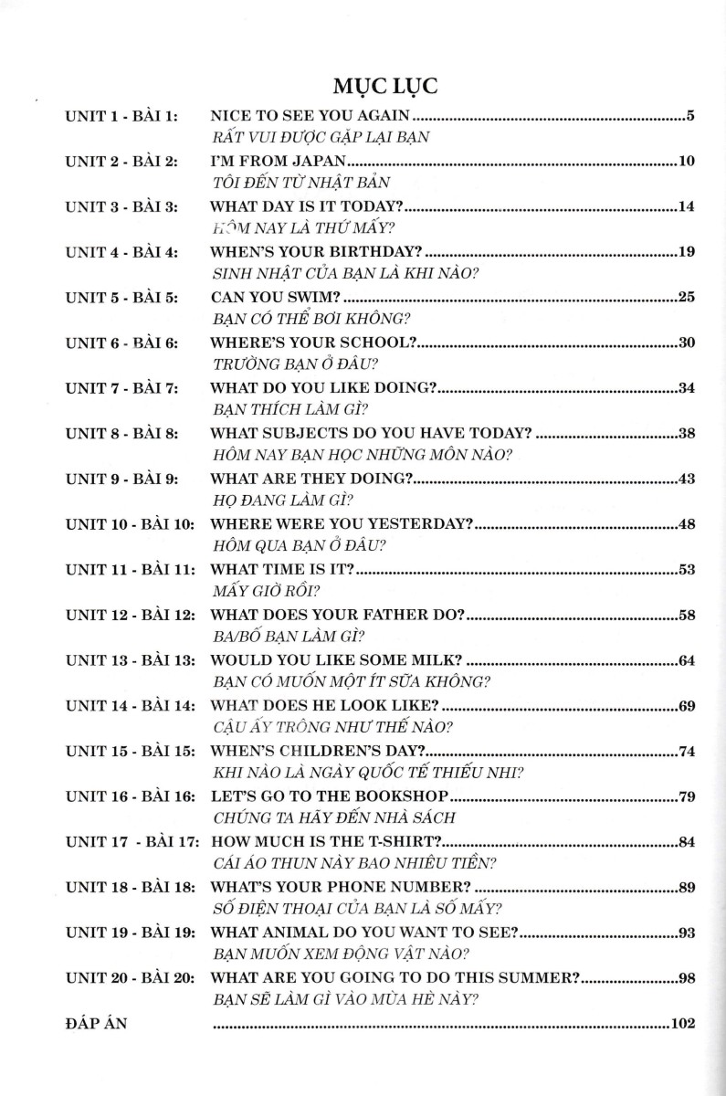 bài tập từ vựng tiếng anh lớp 4 (biên soạn theo chương trình giáo dục phổ thông mới) - Ảnh 4