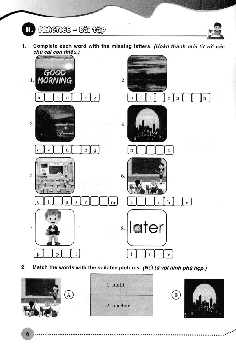 bài tập từ vựng tiếng anh lớp 4 (biên soạn theo chương trình giáo dục phổ thông mới) - Ảnh 6