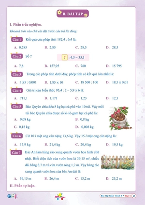 bài tập tuần toán 5 - tập 1 (kết nối) - Ảnh 7