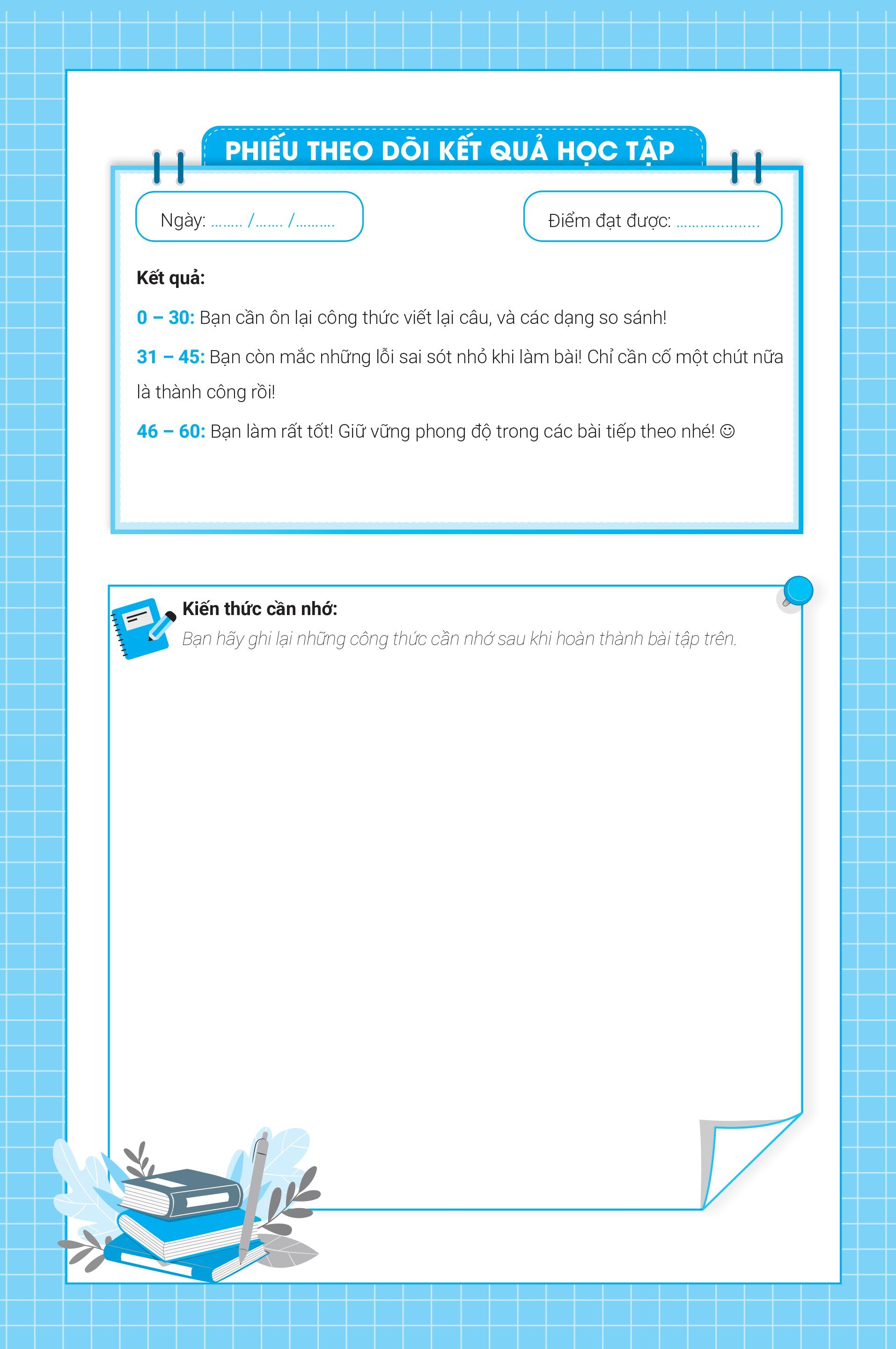 bài tập viết lại câu tiếng anh ( ôn thi vào lớp 10 và 10 chuyên ) - Ảnh 14