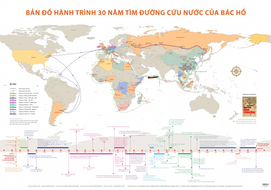 Bản Đồ Hành Trình 30 Năm Tìm Đường Cứu Nước Của Bác Hồ (Tái Bản 2025) - Ảnh 2