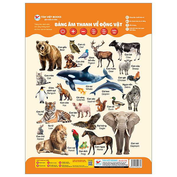 bảng âm thanh về động vật