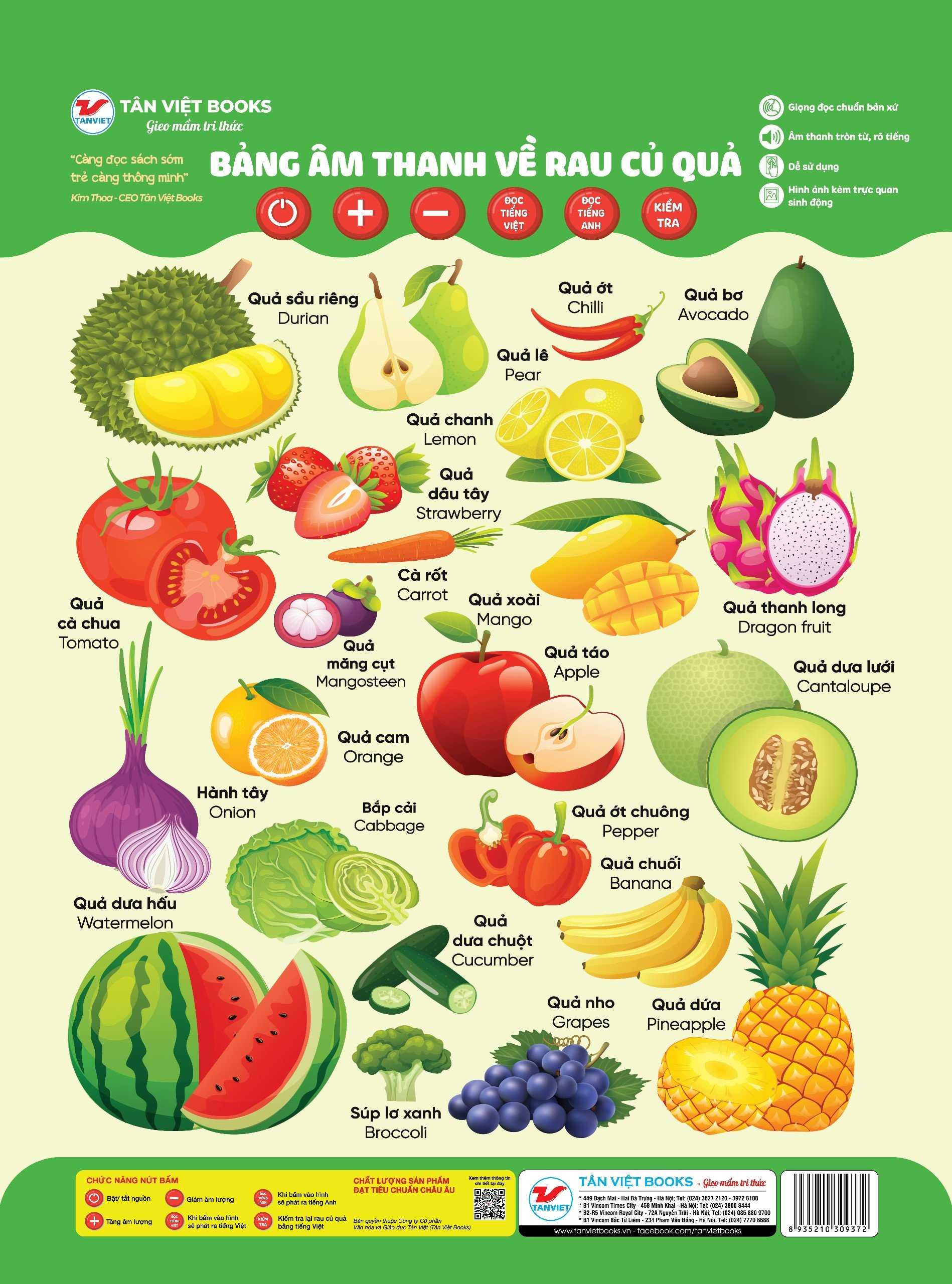 bảng âm thanh về rau củ quả - Ảnh 2